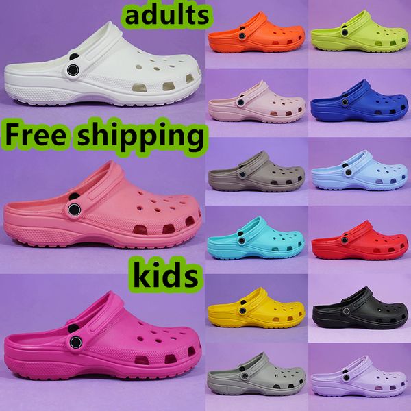 Free shipping sandals summer cave shoes for kids adults men women trendy durable beach waterproof slides fashionable hole slippers