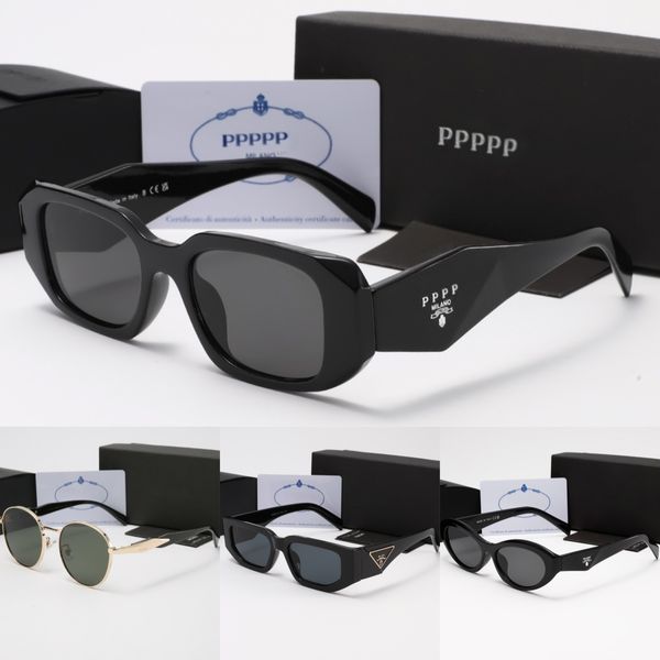 Luxury Designer Triangular Signature Frame Sunglasses UV400 Protection Anti Glare Vintage Retro Fashion Eyewear Classic Sun Glasses for Men and Women with Box
