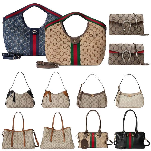 Designer bag Luxury Shoulder Bag HOBO Underarm Bag High-Quality Women's Dionysus-Style Crossbody Bag Classic Green Printed Leather Handle Large Capacity Tote Bags