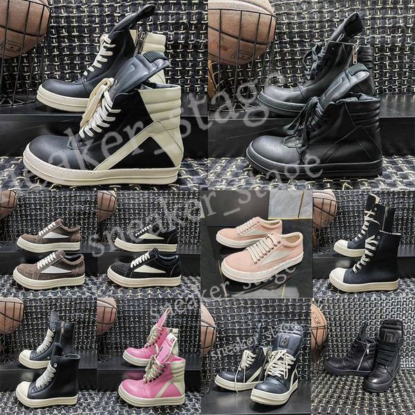 Designer High Cut boots Jumbo Lace Genuine Leather boot Casual Canvas Shoes Vintage Leather Trimmed Suede Sneakers