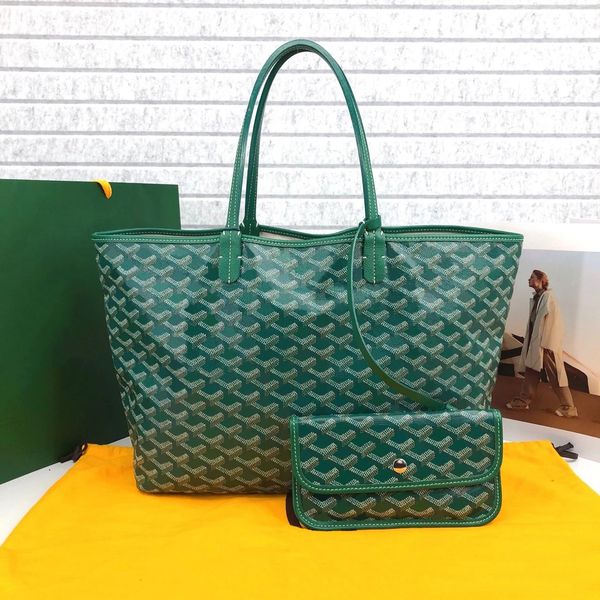 Designer Tote Bag Single Sided Canvas Shopping Bag with Small Pouch Large Capacity Shoulder Handbag for Women Luxury Wallet Leather Plaid Double Letters Tote Bag