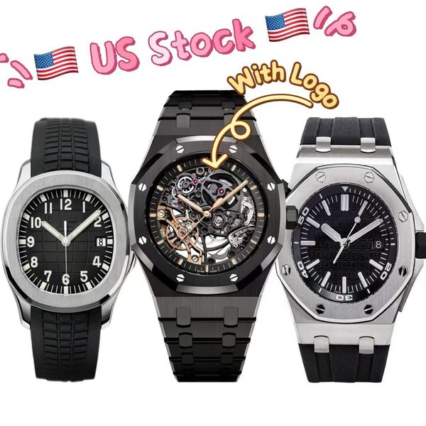 Top Mens Watch Audem Skeleton dial automatic watches men designer 41MM Male Single calendar reloj montre luxury watch pated mechanical Wristwatches waterproof