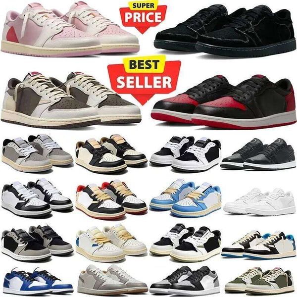 Top Quality 1s Basketball Shoes For Men Women 1 Sneakers Dark Mocha Black White University Blue Bred Patent Lucky Green Light Smoke Grey Outdoor Sports Trainers Size