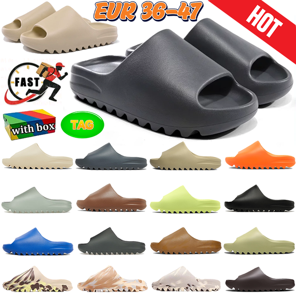 Designer slides Men Slippers Women Sandals onyx shoes black bone Ochre sliders Shower Room Slide Rubber Sandal Mens claquette outdoor Summer Beach Slipper size 36-47