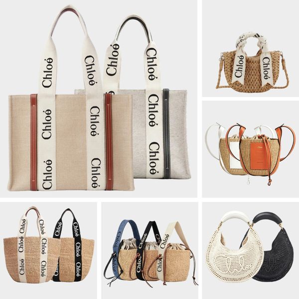 Designer Bag Tote bag Woody Tote shoulder bag Luxury Canvas bag Designer Tote bag Advanced Woven bag Fashionable Handbag Large Capacity Hollow Shopping bag Handbag