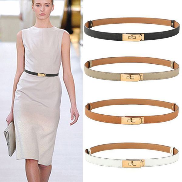 Belts for women designer belt ceinture luxe leather belt narrow all-match with skirt dress decorative pants tucked waistband locking buckle womens belts tight belt