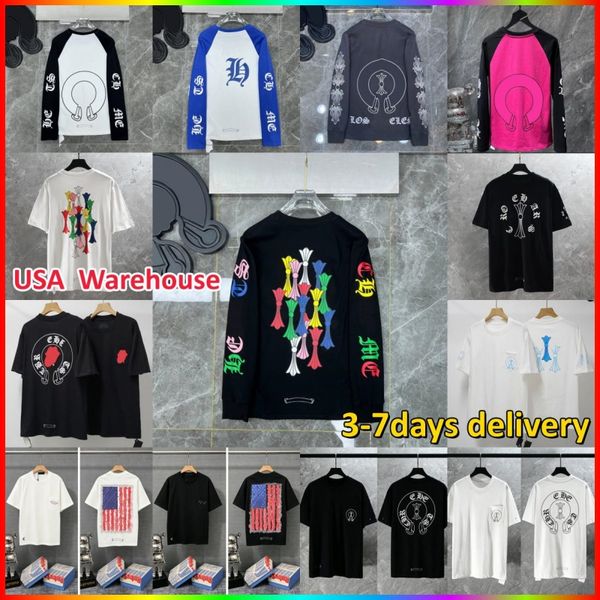 Chrome Hoodie Top Quality Mens Designer T Shirts Men Women Tshirts Hooded Cardigan Loose Man Long Sleeve Tops High Street Styles Breathable T-shirts