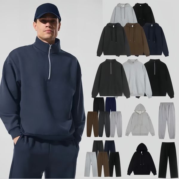 10A 2026 sale Zipper Coat Basic Aloism men set Hooded Comfort Athletic Lounge women set sweatshirt Pants sets Men Hoodie Jacket sweat set
