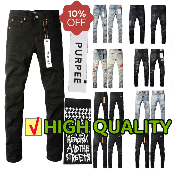 mens designer purples jeans men KSUBI jeans skinny amiri jeans pants hole cotton print hip hop streetwear pants casual streetwear designers joggers Jeans