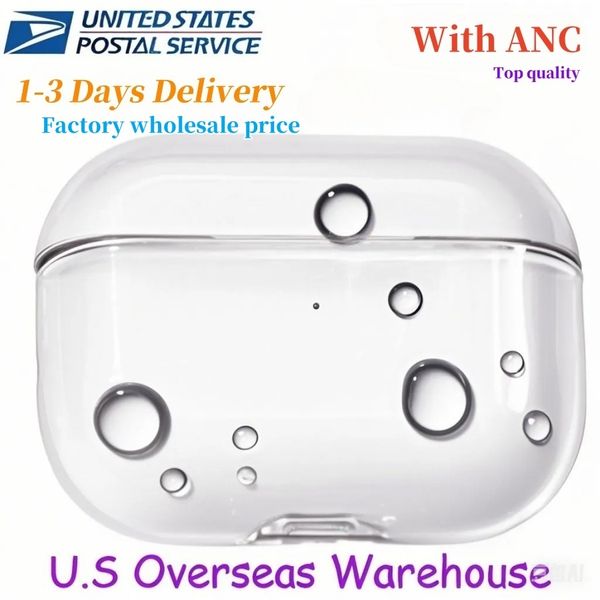 USA Delivery For Apple AirPods pro 3 4 3rd airpods pro 2 airpods 4 5 6 earphones Solid Silicone Cute Protective Headphone Cover Wireless Charging airpod max anc Case
