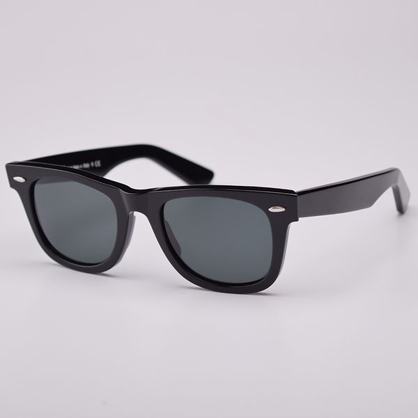 CLASSIC Eyeglass Top Quality Sunglasses Men Women Acetate Frame Real Glass Lens Luxury Sun Glasses Male Female with Leather Box Gafas De Sol Mujer