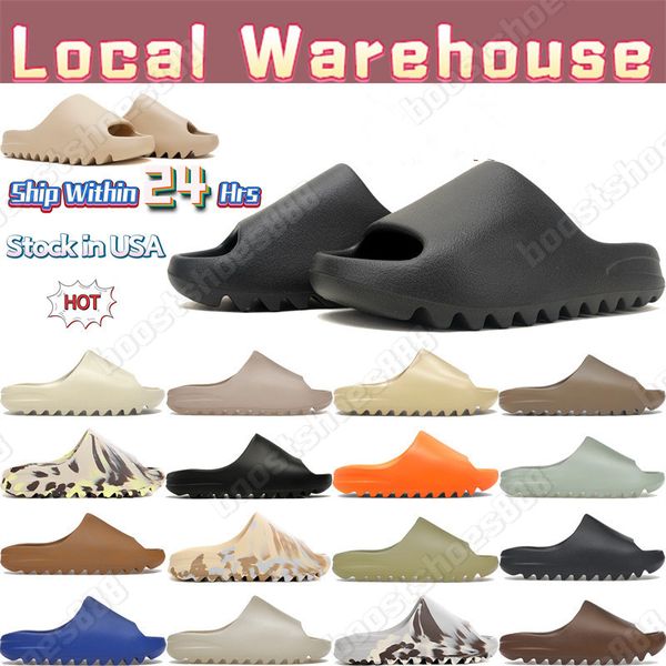 Designer Men Women Slides Slippers Sandals KW Onyx MX Cinder Sand Bone Resin Stone Sage Slate Grey Vermilion Slide Slipper Mens Womens Shoes Summer Beach Slipper36-47