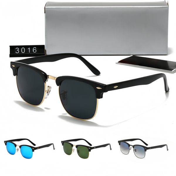 Designers sunglasses Luxury designer Men car glasses for woman luxurys Rletter UV400 Eyewear Frameless mens sunglasses Brand Sun Glasses 3016