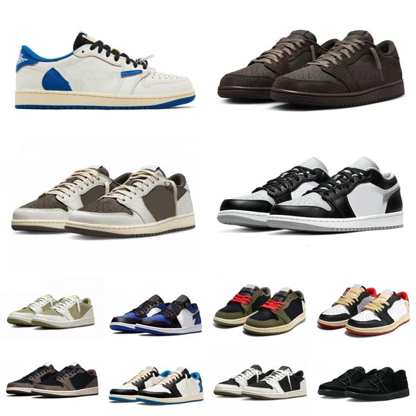 Designer 1 TS Low Sports Basketball Shoes Trainers Reverse Military Blue black Man Women 1S outdoor Shoes Midnight Navy Jack Dark Medium Olive Neutral White Sneakers