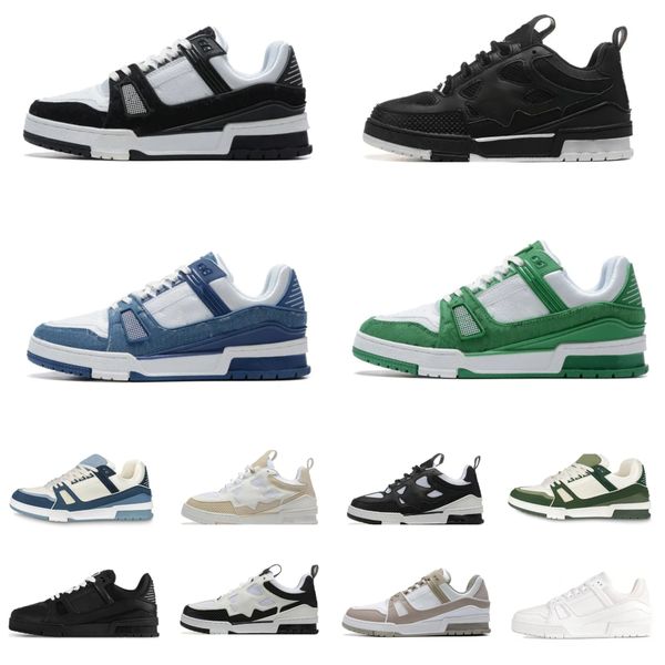 Designer Skate Sneakers Emed Women Men Platform White Black Green Low Casual Shoes Luxury Fashion Brand Red Blue Mesh Leather Denim Canvas Outdoor Jogging Trainers